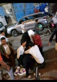 لحظة اسعاف سارة من فندق تاج شمسان