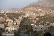 طريق الحوبان في تعز المغلق من قبل الحوثيين