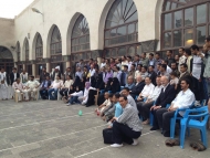 الفريق الوطني العامل في مشروع ترميم الجامع الكبير بصنعاء يشكو عرقلة وزير المالية في  توظيفهم