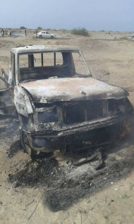 نجاة مدير أمن أبين ومقتل أثنين من مرافقيه بتفجير انتحاري في دوفس