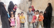 صورة لمجموعة من النازحين جنوب اليمن